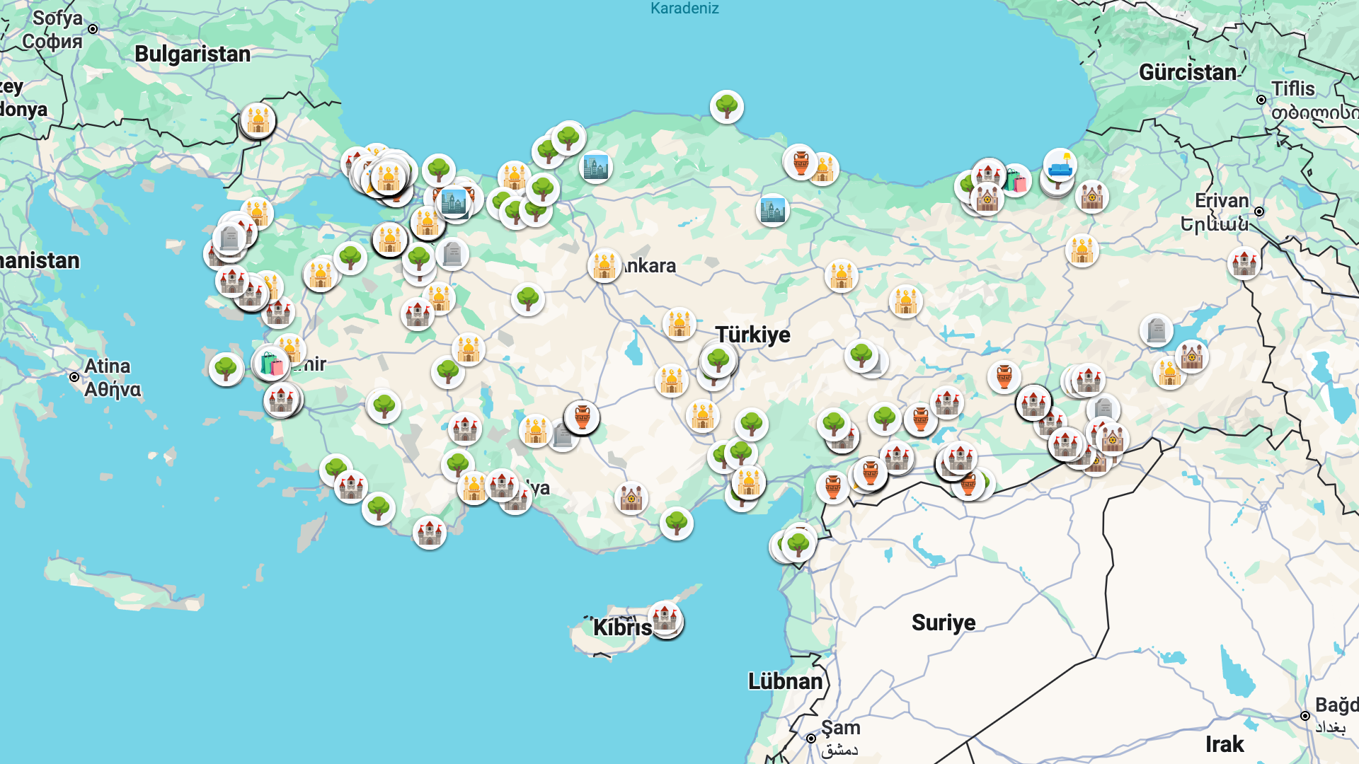 Google Harita Listeleri