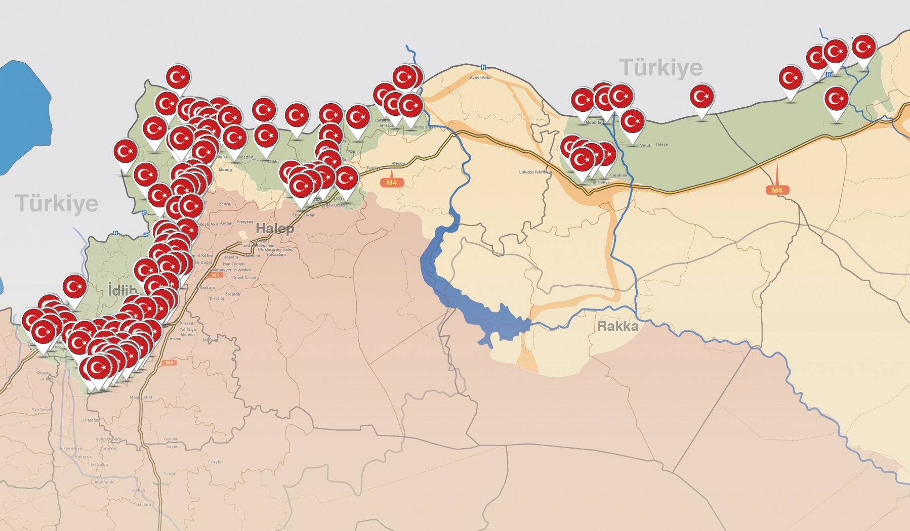 Türkiye'nin Suriye'de bulunan askeri üsleri